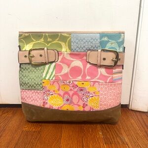 Vintage Coach Colorful Patchwork Bag